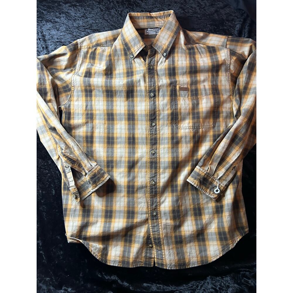Carhartt Shirt Men’s Large Plaid Workwear Long Sleeve